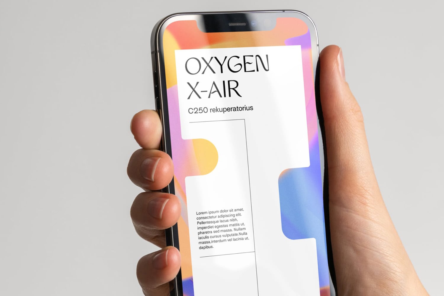 OXYGEN mobiilirakenduse juhtvaade